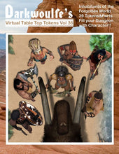 Load image into Gallery viewer, Darkwoulfe's Virtual Tabletop(VTT) Token Pack Vol36 - Inhabitants of the Forgotten World