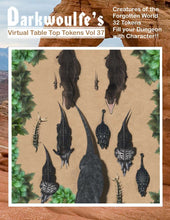 Load image into Gallery viewer, Darkwoulfe's Virtual Tabletop(VTT) Token Pack Vol37 - Creatures of the Forgotten World