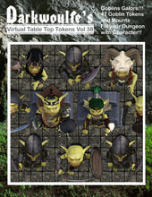 Load image into Gallery viewer, Darkwoulfe's Virtual Tabletop(VTT) Token Pack Vol38 - Goblins Galore