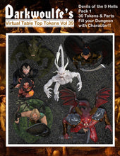 Load image into Gallery viewer, Darkwoulfe's Virtual Tabletop(VTT) Token Pack Vol39 - Devils of the 9 Hells - Pack 1