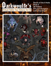 Load image into Gallery viewer, Darkwoulfe's Virtual Tabletop(VTT) Token Pack Vol40 - Devils of the 9 Hells - Pack 2