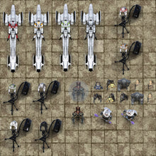 Load image into Gallery viewer, Darkwoulfe's Virtual Tabletop(VTT) Token Pack Vol66 - Space Saga - Golden Age Soldiers vs Robots