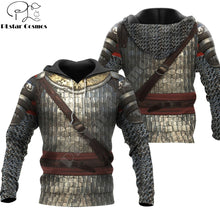 Load image into Gallery viewer, 3D Printed Chainmail Knight Medieval Armor Men Hoodie Harajuku Fashion Hooded Sweatshirt Unisex Jacket Cosplay hoodies QS-003