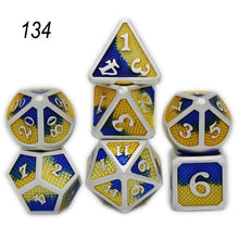 Load image into Gallery viewer, Dados Rpg Dice Table Games Sales Promotion Polyhedral Metal Dices Zinc Alloy Numerical Dnd Dice 7 Set D4 D6 D8 D10 D12 D20