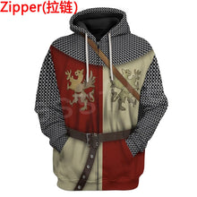 Load image into Gallery viewer, Tessffel Knight Templar Costume Armor Pullover NewFashion Harajuku Streetwear 3DPrint Unisex Zipper/Hoodies/Sweatshirt/Jacket 11