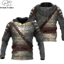 Load image into Gallery viewer, 3D Printed Chainmail Knight Medieval Armor Men Hoodie Harajuku Fashion Hooded Sweatshirt Unisex Jacket Cosplay hoodies QS-003
