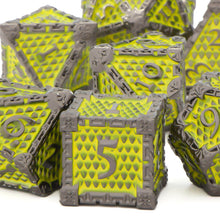 Load image into Gallery viewer, Dragon Scale Metal DND Dice Set, Dungeon and Dragon Polyhedral D&D Dice Sets, D and D D+D RPG 20 Sided Dice D20 D12 D10 D% D8 D6 D4