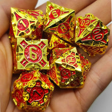 Load image into Gallery viewer, Articifer 7PCs Metal Dnd Dice Set Solid Polyhedral D&D Dice DND For Role Playing Game MTG Rpg Rol Pathfinder Board Games