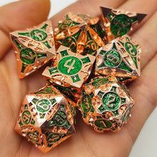 Load image into Gallery viewer, Articifer 7PCs Metal Dnd Dice Set Solid Polyhedral D&D Dice DND For Role Playing Game MTG Rpg Rol Pathfinder Board Games