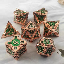 Load image into Gallery viewer, Articifer 7PCs Metal Dnd Dice Set Solid Polyhedral D&D Dice DND For Role Playing Game MTG Rpg Rol Pathfinder Board Games
