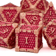 Load image into Gallery viewer, Dragon Scale Metal DND Dice Set, Dungeon and Dragon Polyhedral D&D Dice Sets, D and D D+D RPG 20 Sided Dice D20 D12 D10 D% D8 D6 D4