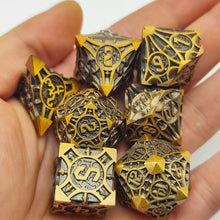 Load image into Gallery viewer, Articifer 7PCs Metal Dnd Dice Set Solid Polyhedral D&D Dice DND For Role Playing Game MTG Rpg Rol Pathfinder Board Games