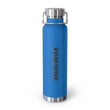 Load image into Gallery viewer, The Dadalorian 22Oz Vacuum Insulated Bottle Black Lettering Pebble Blue / Mug
