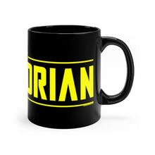 Load image into Gallery viewer, The Dadalorian Black 11Oz Mug Yellow Lettering