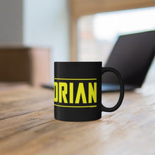 Load image into Gallery viewer, The Dadalorian Black 11Oz Mug Yellow Lettering