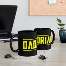 Load image into Gallery viewer, The Dadalorian Black 11Oz Mug Yellow Lettering