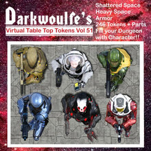 Load image into Gallery viewer, Darkwoulfe's Virtual Tabletop(VTT) Token Pack Vol51 - Heavy Armored Star Explorers
