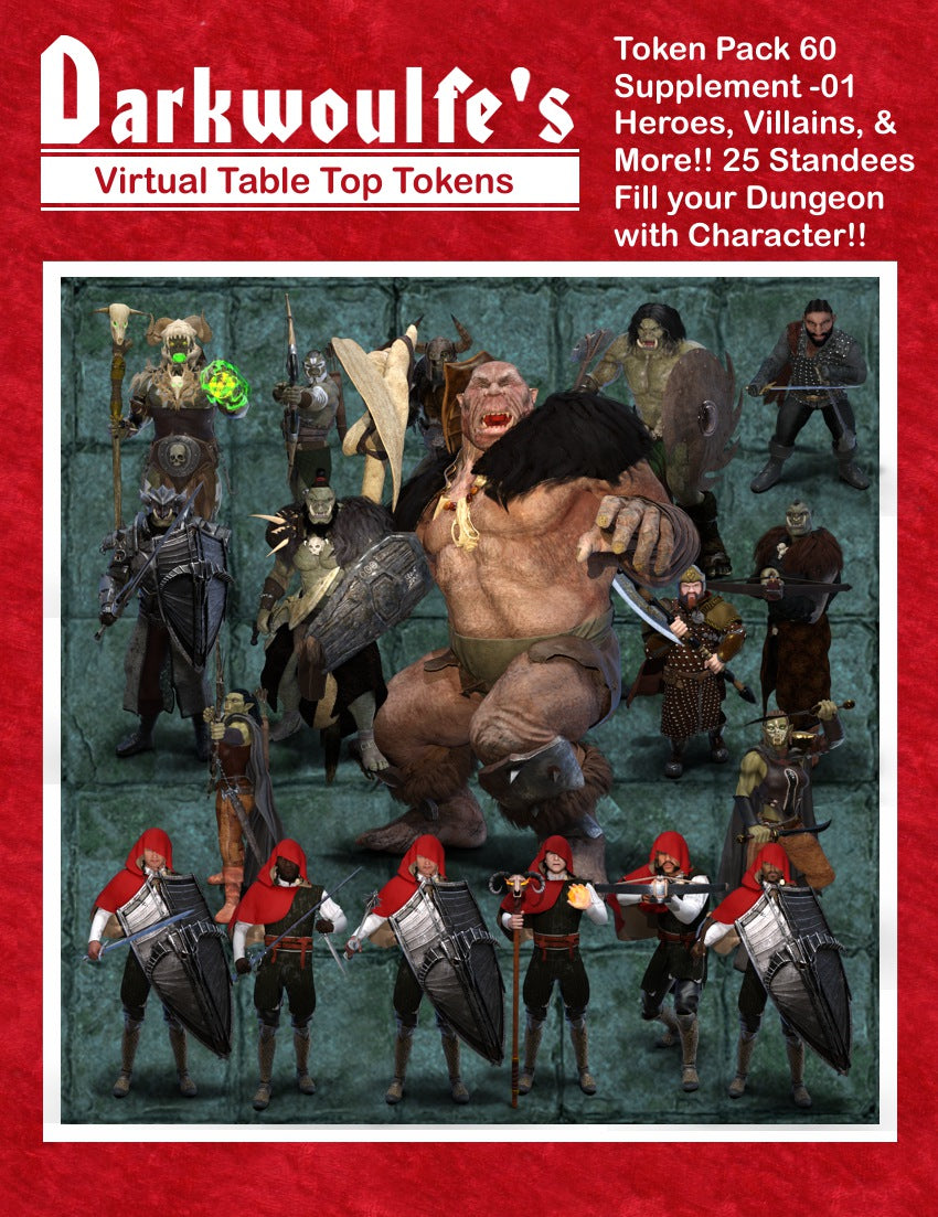Darkwoulfe's Token Pack Vol60 Supplement01 - Heroes and Villains - Standees