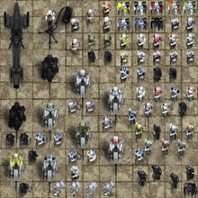 Load image into Gallery viewer, Darkwoulfe&#39;s Virtual Tabletop(VTT) Token Pack Vol66 - Space Saga - Golden Age Soldiers vs Robots
