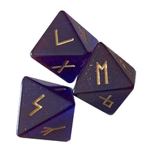 Load image into Gallery viewer, 3 Pcs 8-Sided Rune Dice Resin Assorted Polyhedral Dices Set Divination Table Board Roll Party Cards Playing Game Toys
