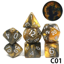 Load image into Gallery viewer, Polyhedral Dice TRPG DND Games 7Pcs/Set D4 D6 D8 D10 D12 D20 Multi Sides for Board Game
