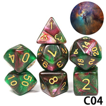 Load image into Gallery viewer, Polyhedral Dice TRPG DND Games 7Pcs/Set D4 D6 D8 D10 D12 D20 Multi Sides for Board Game
