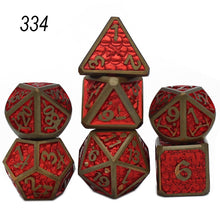 Load image into Gallery viewer, Steamfunk 7 Pcs Galaxy Metal D&amp;D Dice, Metal DND Dice, Polyhedral Metal Dice Set, for Role Playing Game MTG Pathfinder
