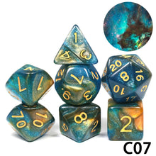 Load image into Gallery viewer, Polyhedral Dice TRPG DND Games 7Pcs/Set D4 D6 D8 D10 D12 D20 Multi Sides for Board Game
