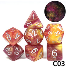 Load image into Gallery viewer, Polyhedral Dice TRPG DND Games 7Pcs/Set D4 D6 D8 D10 D12 D20 Multi Sides for Board Game
