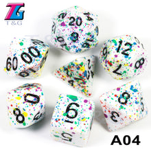 Load image into Gallery viewer, Polyhedral Dice TRPG DND Games 7Pcs/Set D4 D6 D8 D10 D12 D20 Multi Sides for Board Game
