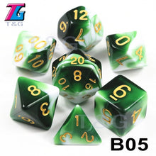 Load image into Gallery viewer, Polyhedral Dice TRPG DND Games 7Pcs/Set D4 D6 D8 D10 D12 D20 Multi Sides for Board Game
