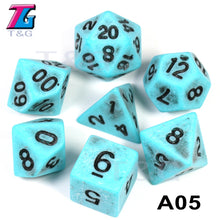 Load image into Gallery viewer, Polyhedral Dice TRPG DND Games 7Pcs/Set D4 D6 D8 D10 D12 D20 Multi Sides for Board Game
