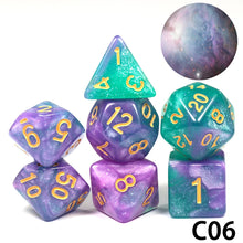 Load image into Gallery viewer, Polyhedral Dice TRPG DND Games 7Pcs/Set D4 D6 D8 D10 D12 D20 Multi Sides for Board Game
