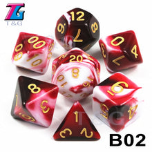 Load image into Gallery viewer, Polyhedral Dice TRPG DND Games 7Pcs/Set D4 D6 D8 D10 D12 D20 Multi Sides for Board Game
