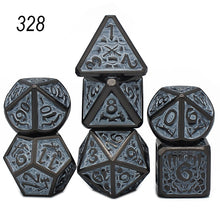 Load image into Gallery viewer, Steamfunk 7 Pcs Galaxy Metal D&amp;D Dice, Metal DND Dice, Polyhedral Metal Dice Set, for Role Playing Game MTG Pathfinder
