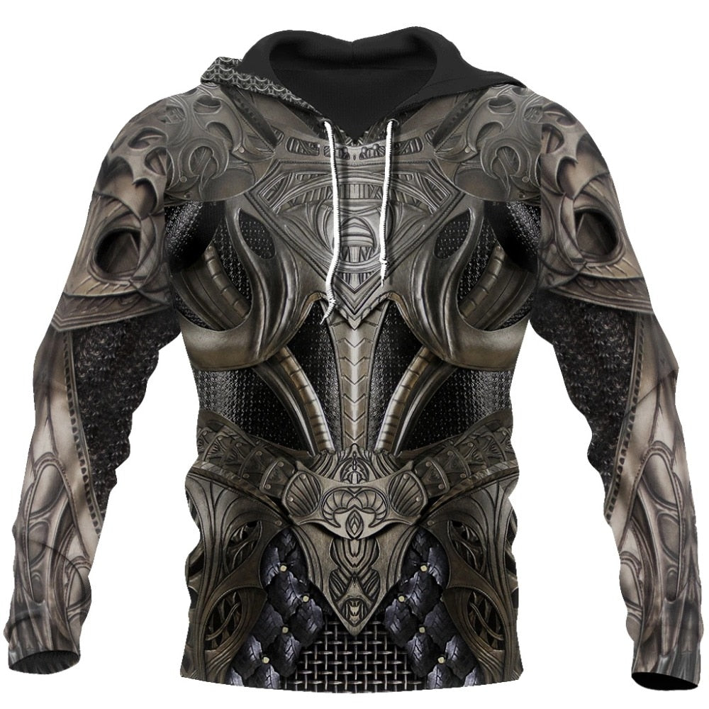 Beautiful Medieval Knight Armor 3D Printed Mens Hoodies Unisex Fashion Sweatshirt Harajuku Style Jacket DY160