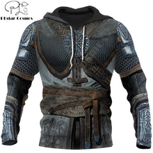 Load image into Gallery viewer, Viking Armor - Tattoo 3D All Over Printed Men hoodies Harajuku Fashion hooded Sweatshirt Unisex Casual jacket Zip Hoodie WJ002
