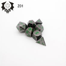 Load image into Gallery viewer, Refined Ore 7 Die Metal Dice Set  7PCS dnd dice of D20 D12 D10 D% D8 D6 D4 for Dungeons and Dragons rpg Games-Glossy Enamel Dice
