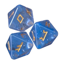 Load image into Gallery viewer, 3 Pcs 8-Sided Rune Dice Resin Assorted Polyhedral Dices Set Divination Table Board Roll Party Cards Playing Game Toys
