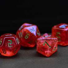 Load image into Gallery viewer, Pumpkin Poludie 7Pcs/Set DND Dice Set New Translucent D4 D6 D8 D10 D% D12 D20 Polyhedral Dice for Role Playing Board Game D&amp;D RPG MTG
