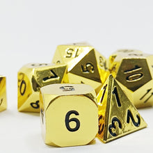 Load image into Gallery viewer, Refined Ore 7 Die Metal Dice Set  7PCS dnd dice of D20 D12 D10 D% D8 D6 D4 for Dungeons and Dragons rpg Games-Glossy Enamel Dice
