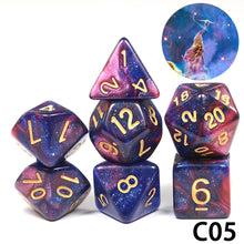 Load image into Gallery viewer, Polyhedral Dice TRPG DND Games 7Pcs/Set D4 D6 D8 D10 D12 D20 Multi Sides for Board Game
