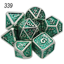 Load image into Gallery viewer, Steamfunk 7 Pcs Galaxy Metal D&amp;D Dice, Metal DND Dice, Polyhedral Metal Dice Set, for Role Playing Game MTG Pathfinder
