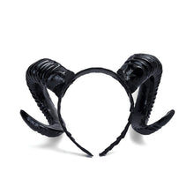 Load image into Gallery viewer, Headband Gothic Antler Sheep Horn Headband Hoop Halloween Antelope Headwear Xmas Cosplay
