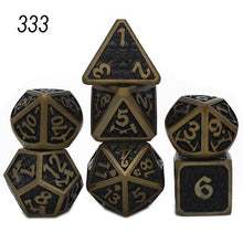 Load image into Gallery viewer, Steamfunk 7 Pcs Galaxy Metal D&amp;D Dice, Metal DND Dice, Polyhedral Metal Dice Set, for Role Playing Game MTG Pathfinder
