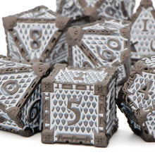 Load image into Gallery viewer, Dragon Scale Metal DND Dice Set, Dungeon and Dragon Polyhedral D&amp;D Dice Sets, D and D D+D RPG 20 Sided Dice D20 D12 D10 D% D8 D6 D4
