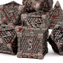 Load image into Gallery viewer, Dragon Scale Metal DND Dice Set, Dungeon and Dragon Polyhedral D&amp;D Dice Sets, D and D D+D RPG 20 Sided Dice D20 D12 D10 D% D8 D6 D4
