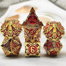 Load image into Gallery viewer, Articifer 7PCs Metal Dnd Dice Set Solid Polyhedral D&amp;D Dice DND For Role Playing Game MTG Rpg Rol Pathfinder Board Games
