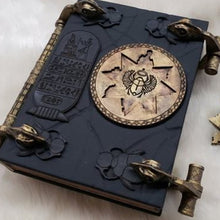 Load image into Gallery viewer, Key of Hamunaptra The Book of The Dead Prop The Mummy Can Opened Book Box Resin Ornament Decorations for Home Hogar Decoración
