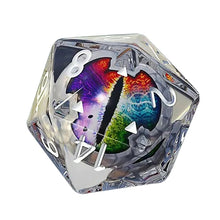 Load image into Gallery viewer, Dragon&#39;s Eye Crystal Transparent 20 Sided D20 Dice Polyhedral Various Shapes Sculpture Digital Dices for Bar Pub Club Party Games
